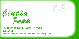 cintia papp business card